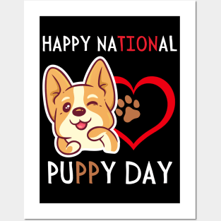 Happy National Puppy Day, Puppy Day 2023 Posters and Art